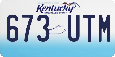 KY license plate 673UTM