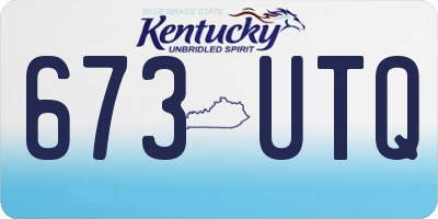 KY license plate 673UTQ