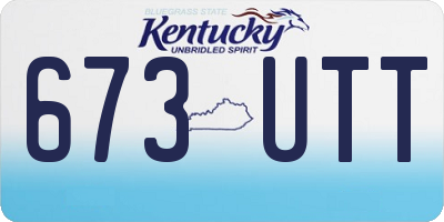 KY license plate 673UTT