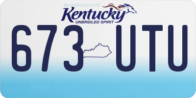 KY license plate 673UTU