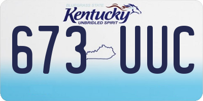KY license plate 673UUC