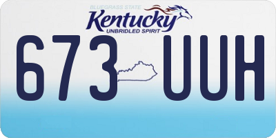 KY license plate 673UUH