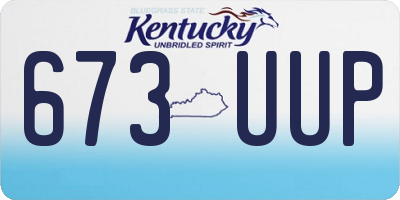KY license plate 673UUP