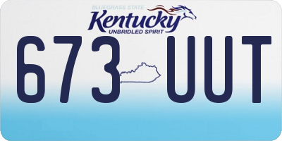 KY license plate 673UUT