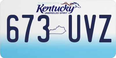 KY license plate 673UVZ