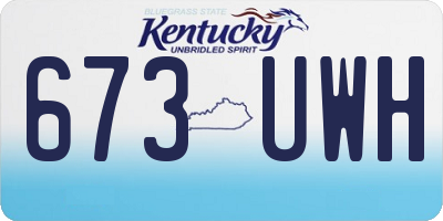 KY license plate 673UWH