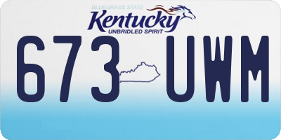 KY license plate 673UWM