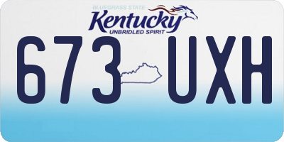 KY license plate 673UXH
