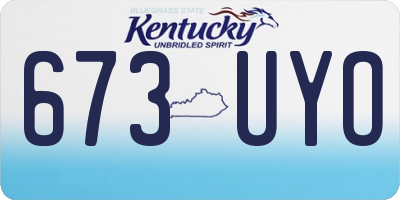 KY license plate 673UYO