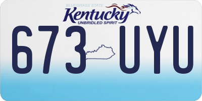 KY license plate 673UYU