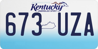 KY license plate 673UZA