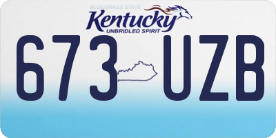 KY license plate 673UZB