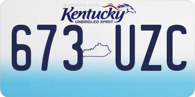KY license plate 673UZC