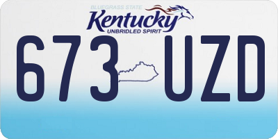KY license plate 673UZD