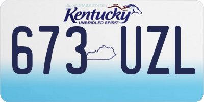 KY license plate 673UZL