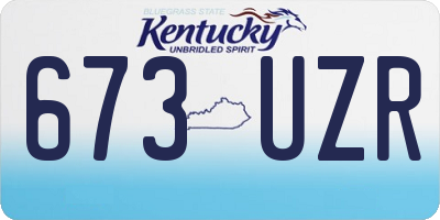 KY license plate 673UZR