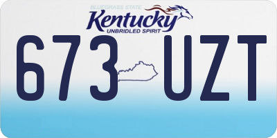 KY license plate 673UZT