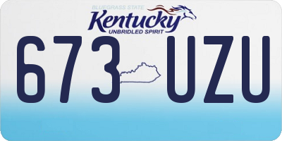 KY license plate 673UZU