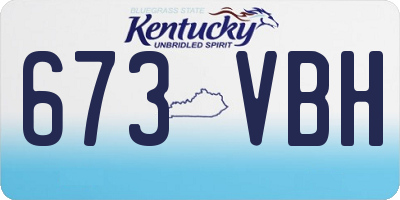 KY license plate 673VBH