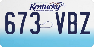 KY license plate 673VBZ