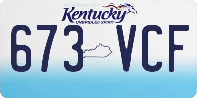 KY license plate 673VCF