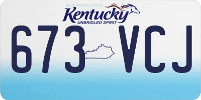 KY license plate 673VCJ