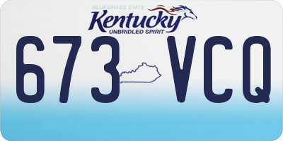 KY license plate 673VCQ