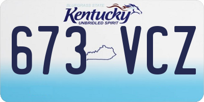 KY license plate 673VCZ