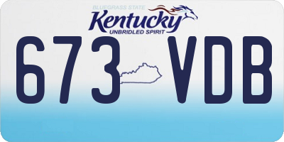 KY license plate 673VDB
