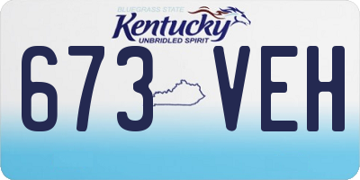 KY license plate 673VEH