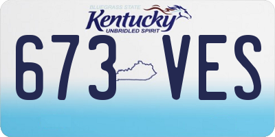 KY license plate 673VES