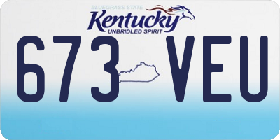 KY license plate 673VEU
