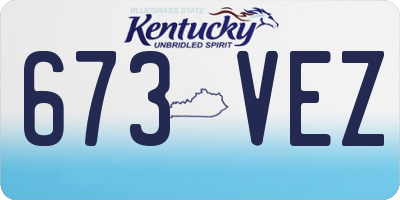 KY license plate 673VEZ
