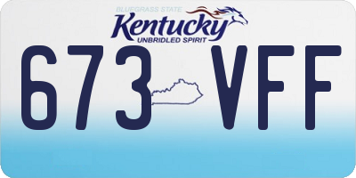 KY license plate 673VFF