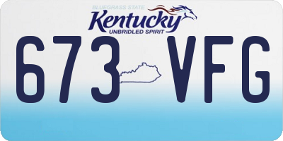 KY license plate 673VFG