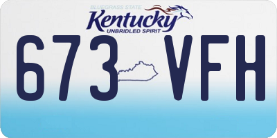 KY license plate 673VFH