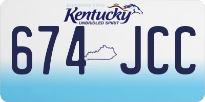 KY license plate 674JCC