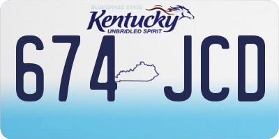 KY license plate 674JCD