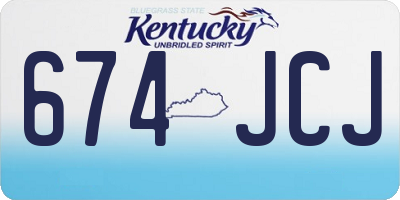 KY license plate 674JCJ