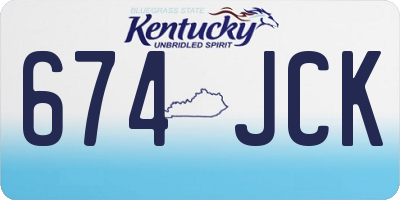 KY license plate 674JCK