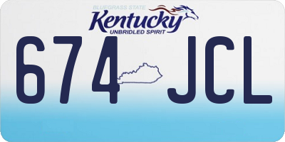 KY license plate 674JCL