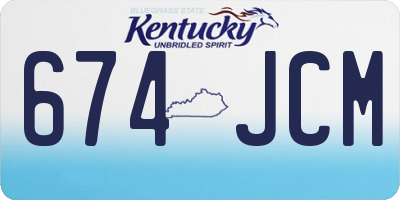 KY license plate 674JCM