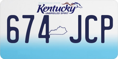 KY license plate 674JCP