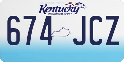 KY license plate 674JCZ
