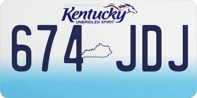 KY license plate 674JDJ