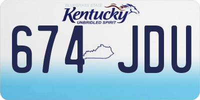KY license plate 674JDU