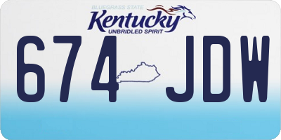 KY license plate 674JDW