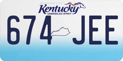 KY license plate 674JEE