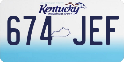 KY license plate 674JEF