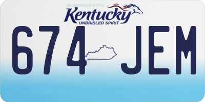 KY license plate 674JEM
